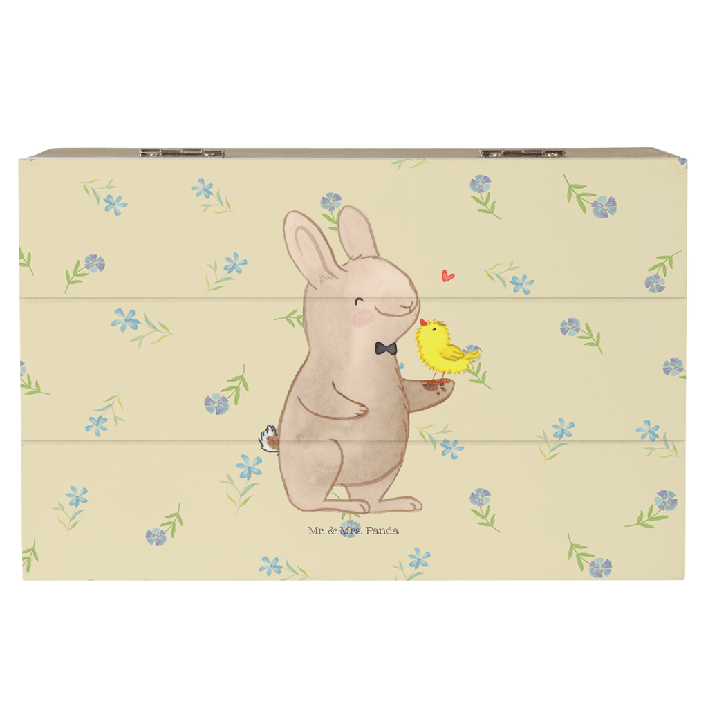 Holzkiste Hase mit Küken Holzkiste, Kiste, Schatzkiste, Truhe, Schatulle, XXL, Erinnerungsbox, Erinnerungskiste, Dekokiste, Aufbewahrungsbox, Ostern, Osterhase, Ostergeschenke, Osternest, Osterdeko, Geschenk zu Ostern