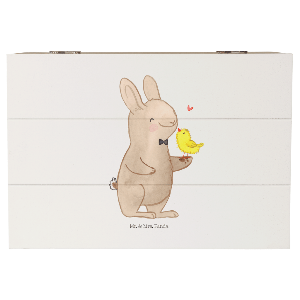 Holzkiste Hase mit Küken Holzkiste, Kiste, Schatzkiste, Truhe, Schatulle, XXL, Erinnerungsbox, Erinnerungskiste, Dekokiste, Aufbewahrungsbox, Ostern, Osterhase, Ostergeschenke, Osternest, Osterdeko, Geschenk zu Ostern