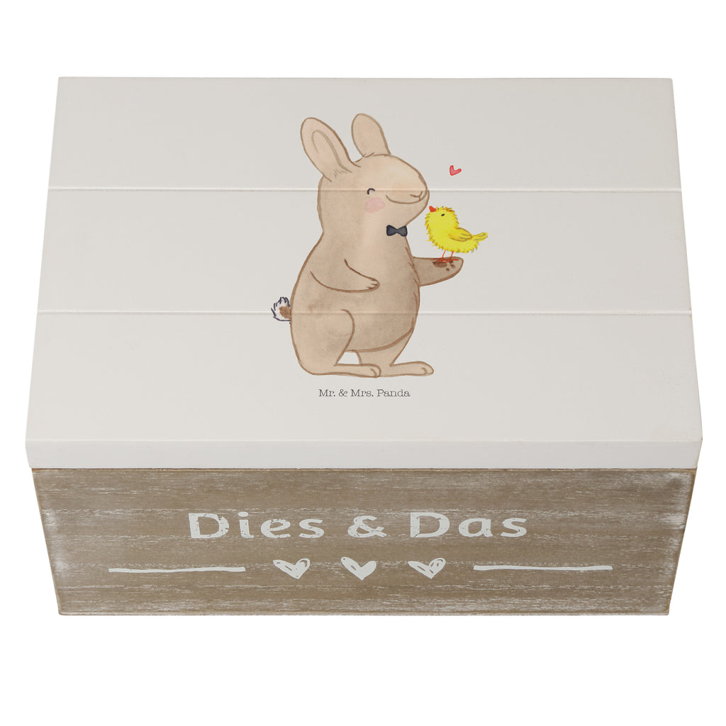 Holzkiste Hase mit Küken Holzkiste, Kiste, Schatzkiste, Truhe, Schatulle, XXL, Erinnerungsbox, Erinnerungskiste, Dekokiste, Aufbewahrungsbox, Ostern, Osterhase, Ostergeschenke, Osternest, Osterdeko, Geschenk zu Ostern