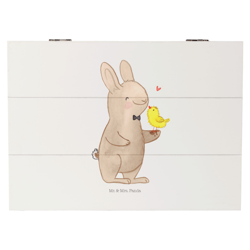 Holzkiste Hase mit Küken Holzkiste, Kiste, Schatzkiste, Truhe, Schatulle, XXL, Erinnerungsbox, Erinnerungskiste, Dekokiste, Aufbewahrungsbox, Ostern, Osterhase, Ostergeschenke, Osternest, Osterdeko, Geschenk zu Ostern