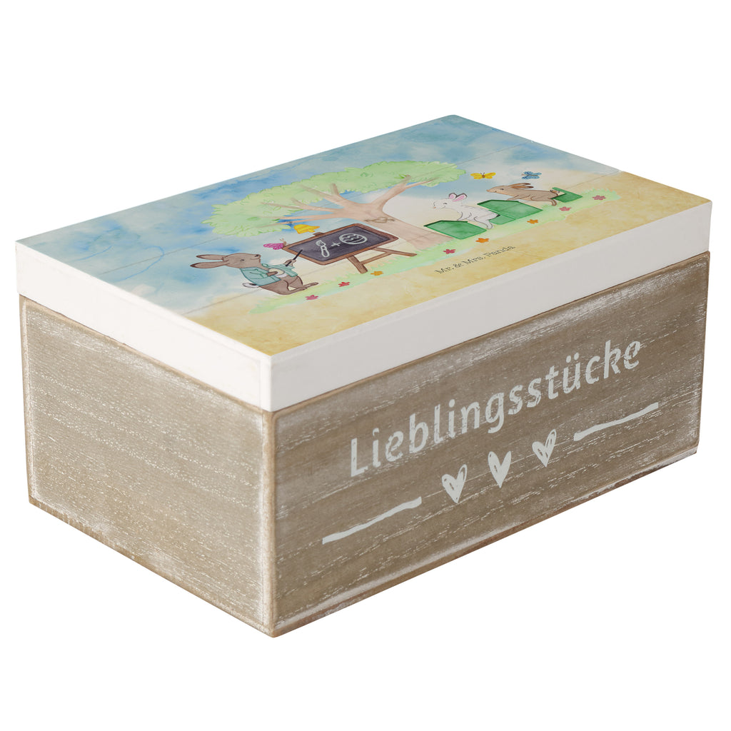 Holzkiste Hasenschule  Holzkiste, Kiste, Schatzkiste, Truhe, Schatulle, XXL,  Erinnerungsbox, Erinnerungskiste, Dekokiste, Aufbewahrungsbox  Ostern, Osterhase, Ostergeschenke, Osternest, Osterdeko, Geschenk zu Ostern