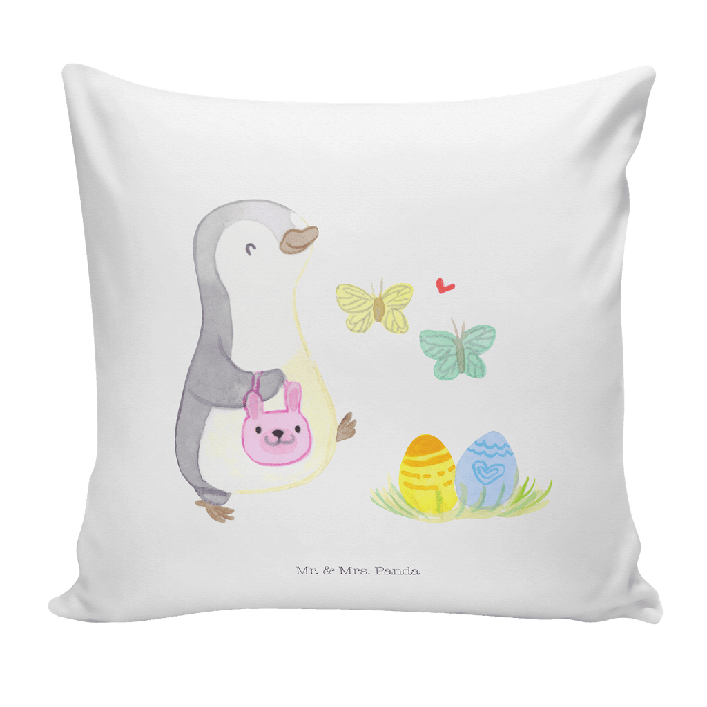 40x40 Kissen Pinguin Eiersuche Kissenhülle, Kopfkissen, Sofakissen, Dekokissen, Motivkissen, Ostern, Osterhase, Ostergeschenke, Osternest, Osterdeko, Geschenk zu Ostern