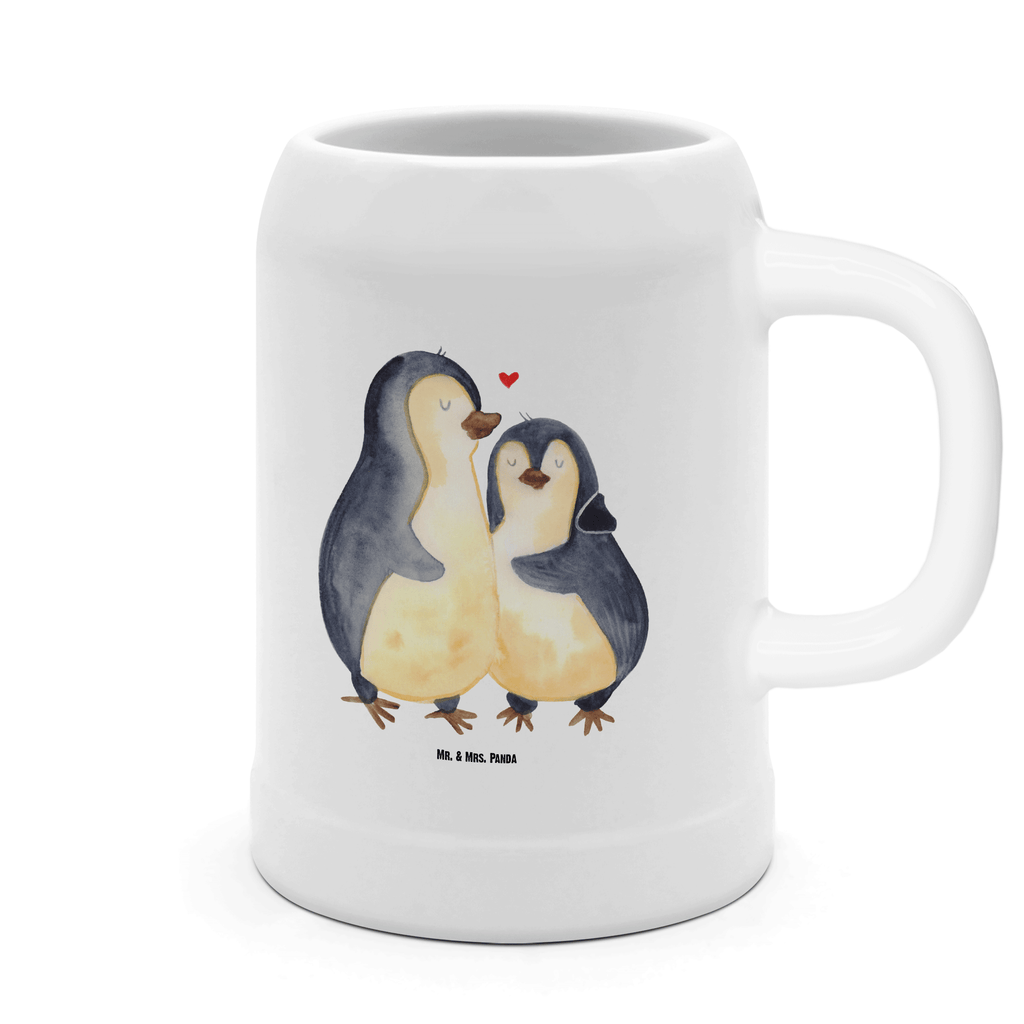 Bierkrug Pinguin umarmend Bierkrug, Bierkrüge, Bierkrug Steingut, Steinkrüge, 0, 5 l, 500ml, Krug, Pinguin, Liebe, Liebespaar, Liebesbeweis, Liebesgeschenk, Verlobung, Jahrestag, Hochzeitstag, Hochzeit, Hochzeitsgeschenk