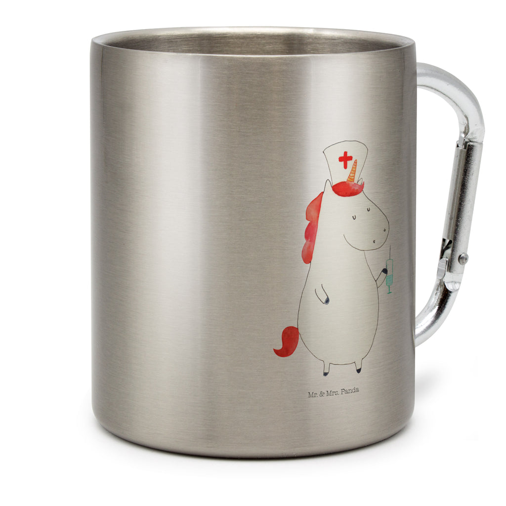 Edelstahlbecher Einhorn Krankenschwester Edelstahltasse, Karabiner, Edelstahlbecher, Outdoor, Camping, Tasse, Becher, Einhorn, Einhörner, Einhorn Deko, Pegasus, Unicorn, Krankenschwester Geschenk, Krankenpfleger Geschenk, Krankenpflegerin, Krankenschwester Dankeschön, Krankenhaus, Ärztin Geschenk