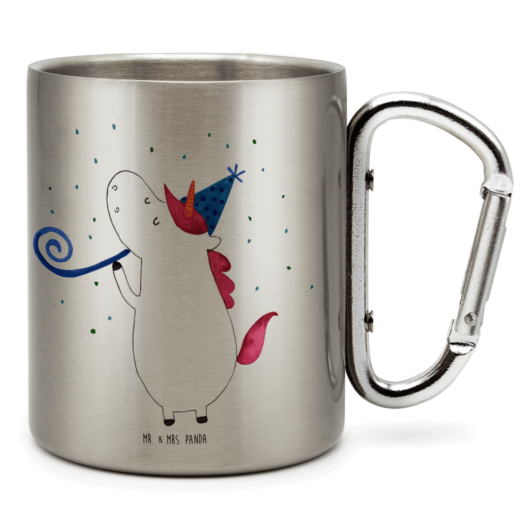 Edelstahlbecher Einhorn Party Edelstahltasse, Karabiner, Edelstahlbecher, Outdoor, Camping, Tasse, Becher, Einhorn, Einhörner, Einhorn Deko, Pegasus, Unicorn, Glitzer, Konfetti, Party, Geburtstag, Feier, Fest, Alkohol, Disco, Club