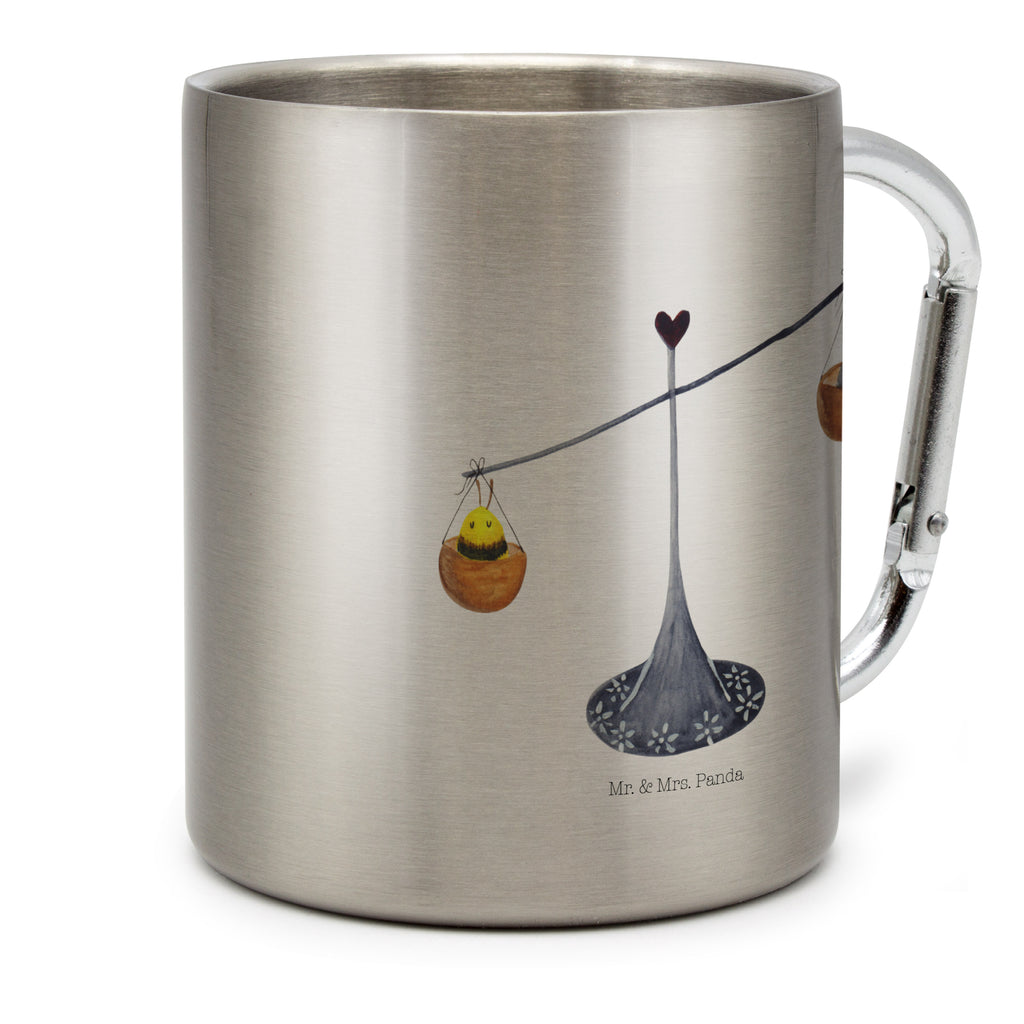 Edelstahlbecher Sternzeichen Waage Edelstahltasse, Karabiner, Edelstahlbecher, Outdoor, Camping, Tasse, Becher, Tierkreiszeichen, Sternzeichen, Horoskop, Astrologie, Aszendent, Waage, Waage Geschenk, Waage Sternzeichen, Geschenk Oktober, Geschenk September, Geburtstag Oktober, Geburtstag September, Gleichgewicht, Marienkäfer, Hummel, Biene