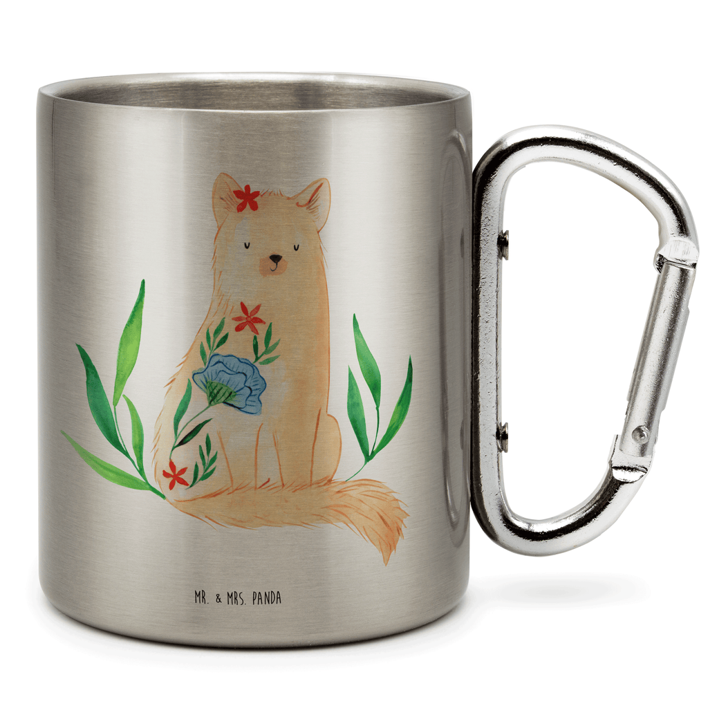 Edelstahlbecher Katze Blumen Edelstahltasse, Karabiner, Edelstahlbecher, Outdoor, Camping, Tasse, Becher, Katze, Katzenmotiv, Katzenfan, Katzendeko, Katzenfreund, Katzenliebhaber, Katzenprodukte, Katzenartikel, Katzenaccessoires, Katzensouvenirs, Katzenliebhaberprodukte, Katzenmotive, Selbstliebe, Selfcare, Motivation, Mutausbruch