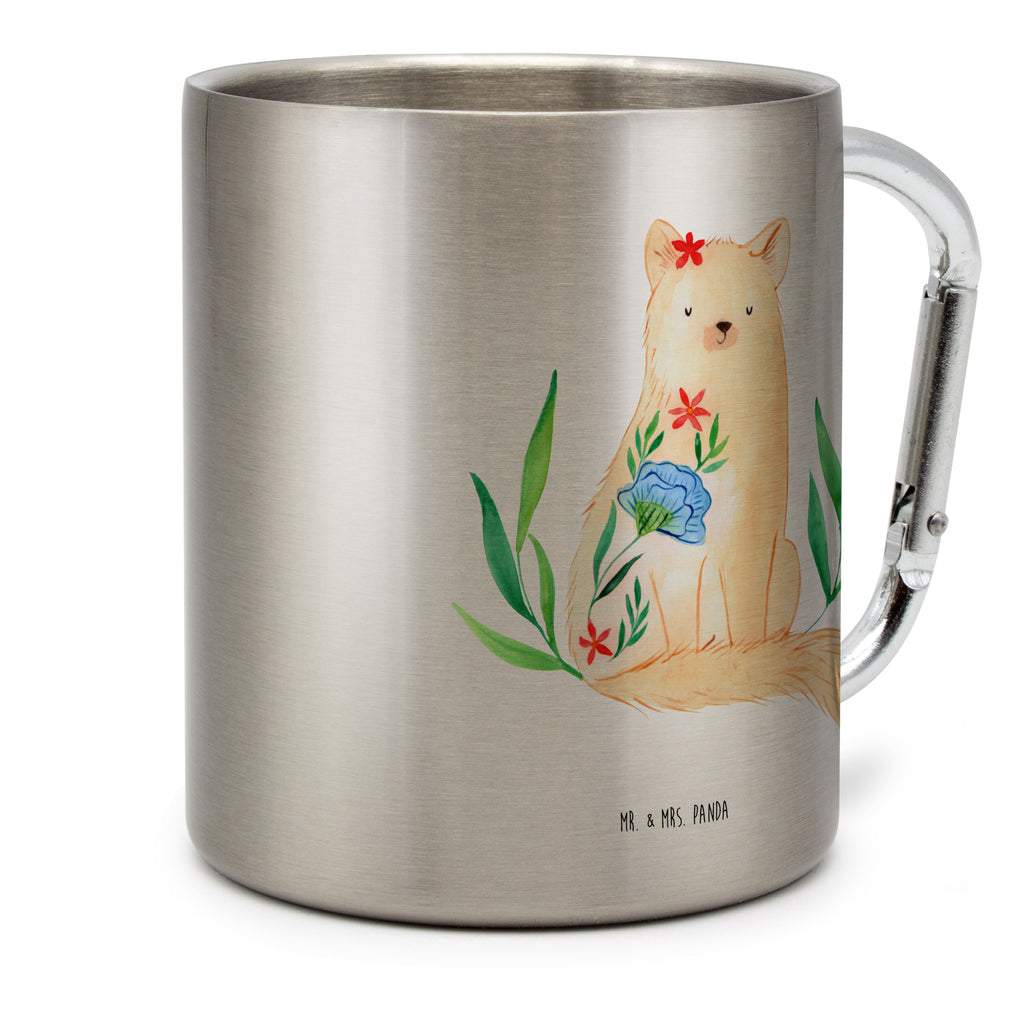 Edelstahlbecher Katze Blumen Edelstahltasse, Karabiner, Edelstahlbecher, Outdoor, Camping, Tasse, Becher, Katze, Katzenmotiv, Katzenfan, Katzendeko, Katzenfreund, Katzenliebhaber, Katzenprodukte, Katzenartikel, Katzenaccessoires, Katzensouvenirs, Katzenliebhaberprodukte, Katzenmotive, Selbstliebe, Selfcare, Motivation, Mutausbruch
