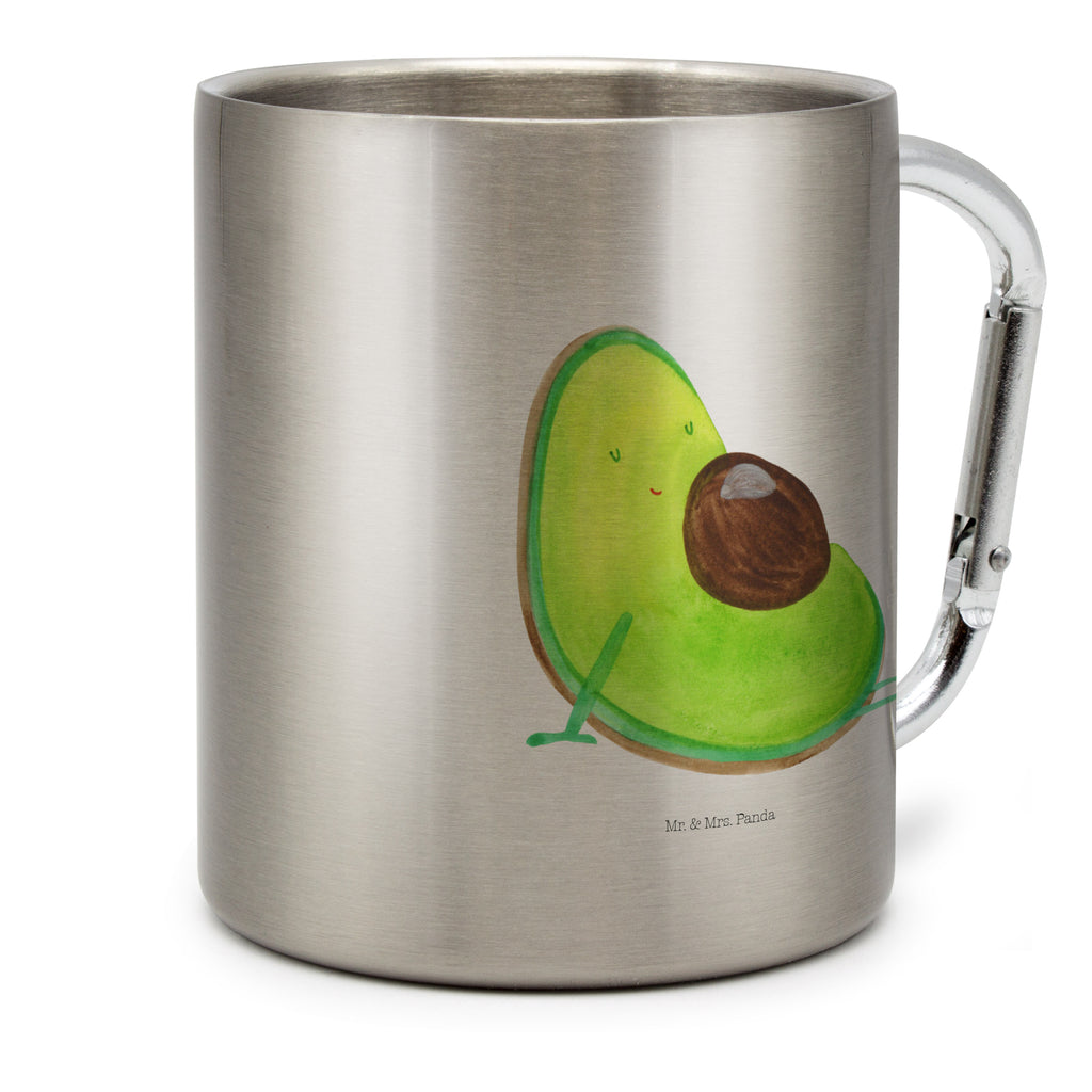 Edelstahlbecher Avocado schwanger Edelstahltasse, Karabiner, Edelstahlbecher, Outdoor, Camping, Tasse, Becher, Avocado, Veggie, Vegan, Gesund, schwanger, Schwangerschaft, Babyparty, Babyshower