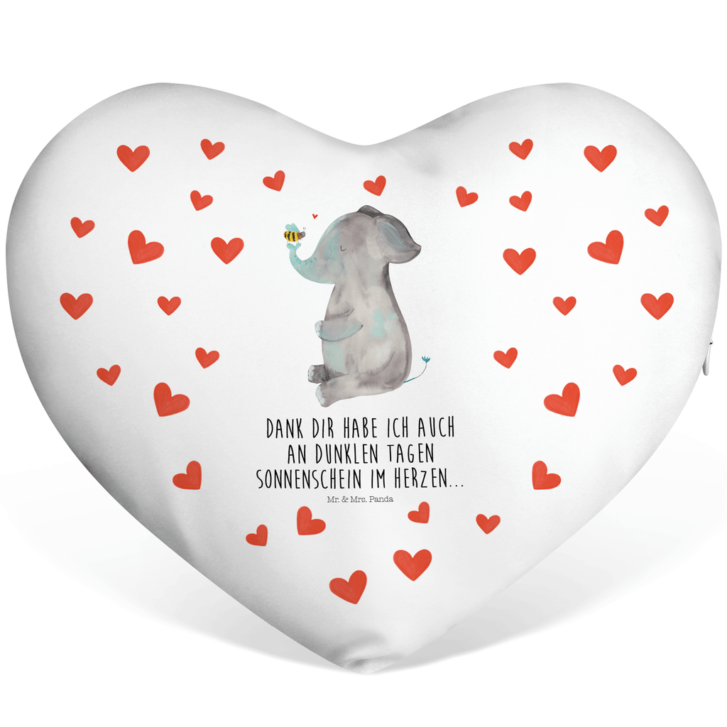 Herzkissen Elefant & Biene Kissen, Herzkissen, Herzform, Herz, Dekokissen, Tiermotive, Gute Laune, lustige Sprüche, Tiere, Elefant, Biene, Liebe, Liebesbeweis, Jahrestag, Liebesgeschenk, Heiratsantrag, Hochzeitsgeschenk, Liebesspruch