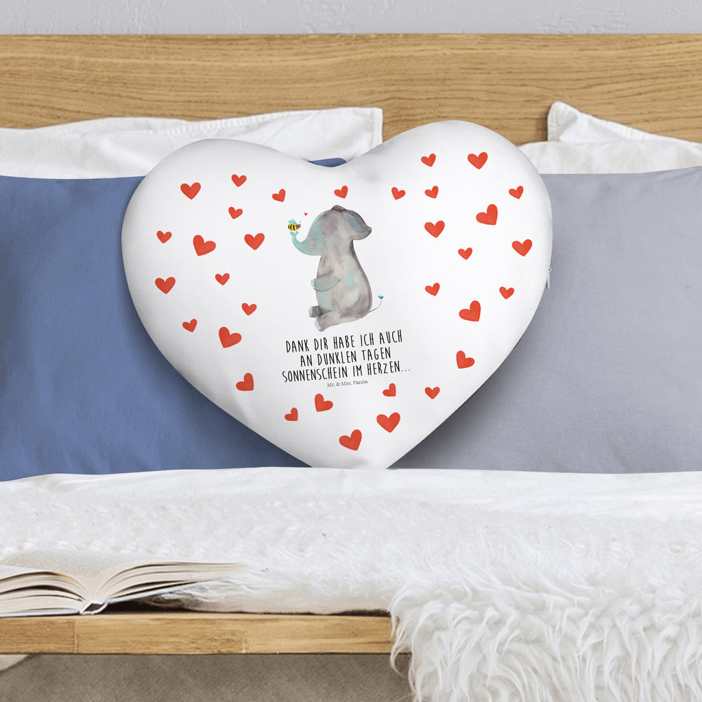 Herzkissen Elefant & Biene Kissen, Herzkissen, Herzform, Herz, Dekokissen, Tiermotive, Gute Laune, lustige Sprüche, Tiere, Elefant, Biene, Liebe, Liebesbeweis, Jahrestag, Liebesgeschenk, Heiratsantrag, Hochzeitsgeschenk, Liebesspruch