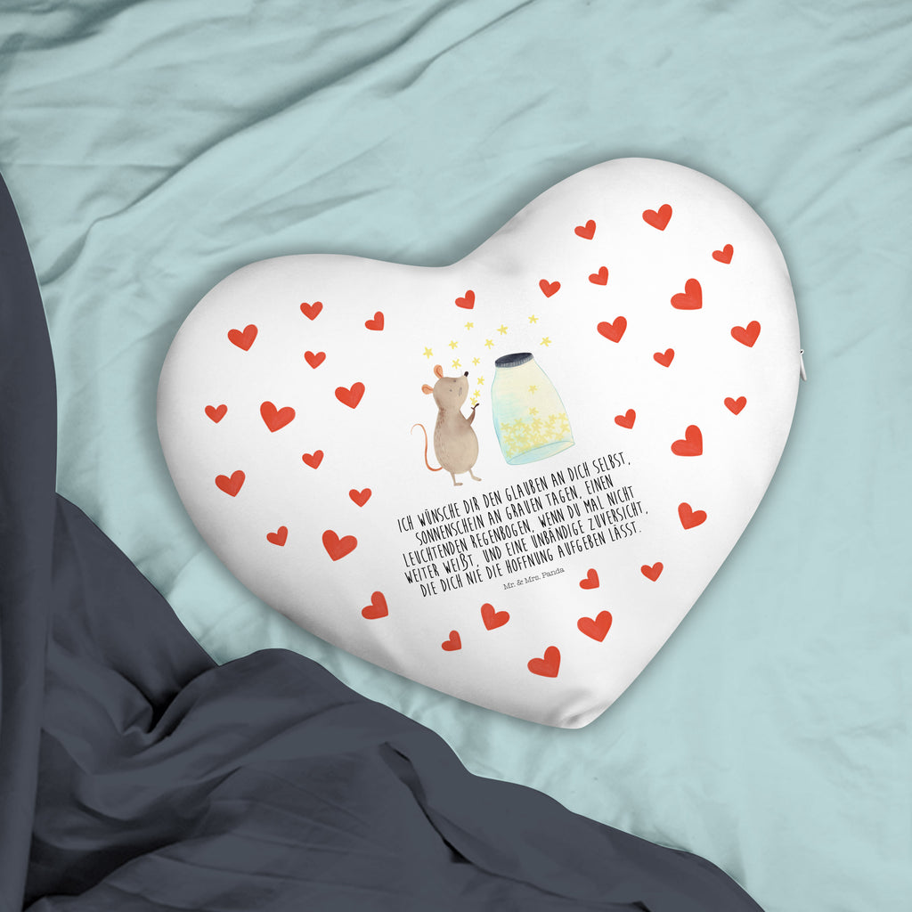 Herzkissen Maus Sterne Kissen, Herzkissen, Herzform, Herz, Dekokissen, Tiermotive, Gute Laune, lustige Sprüche, Tiere, Maus, Sterne, Wunsch, Kind, Taufe, Taufgeschenk, Geburt, Schwangerschaft, erstes Kind, Kindergeburtstag, Geburtstag, Hoffnung, Träume