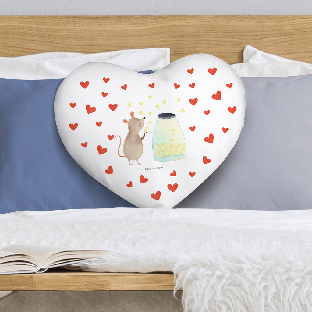 Herzkissen Maus Sterne Kissen, Herzkissen, Herzform, Herz, Dekokissen, Tiermotive, Gute Laune, lustige Sprüche, Tiere, Maus, Sterne, Wunsch, Kind, Taufe, Taufgeschenk, Geburt, Schwangerschaft, erstes Kind, Kindergeburtstag, Geburtstag, Hoffnung, Träume