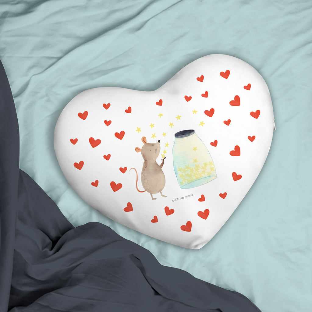 Herzkissen Maus Sterne Kissen, Herzkissen, Herzform, Herz, Dekokissen, Tiermotive, Gute Laune, lustige Sprüche, Tiere, Maus, Sterne, Wunsch, Kind, Taufe, Taufgeschenk, Geburt, Schwangerschaft, erstes Kind, Kindergeburtstag, Geburtstag, Hoffnung, Träume