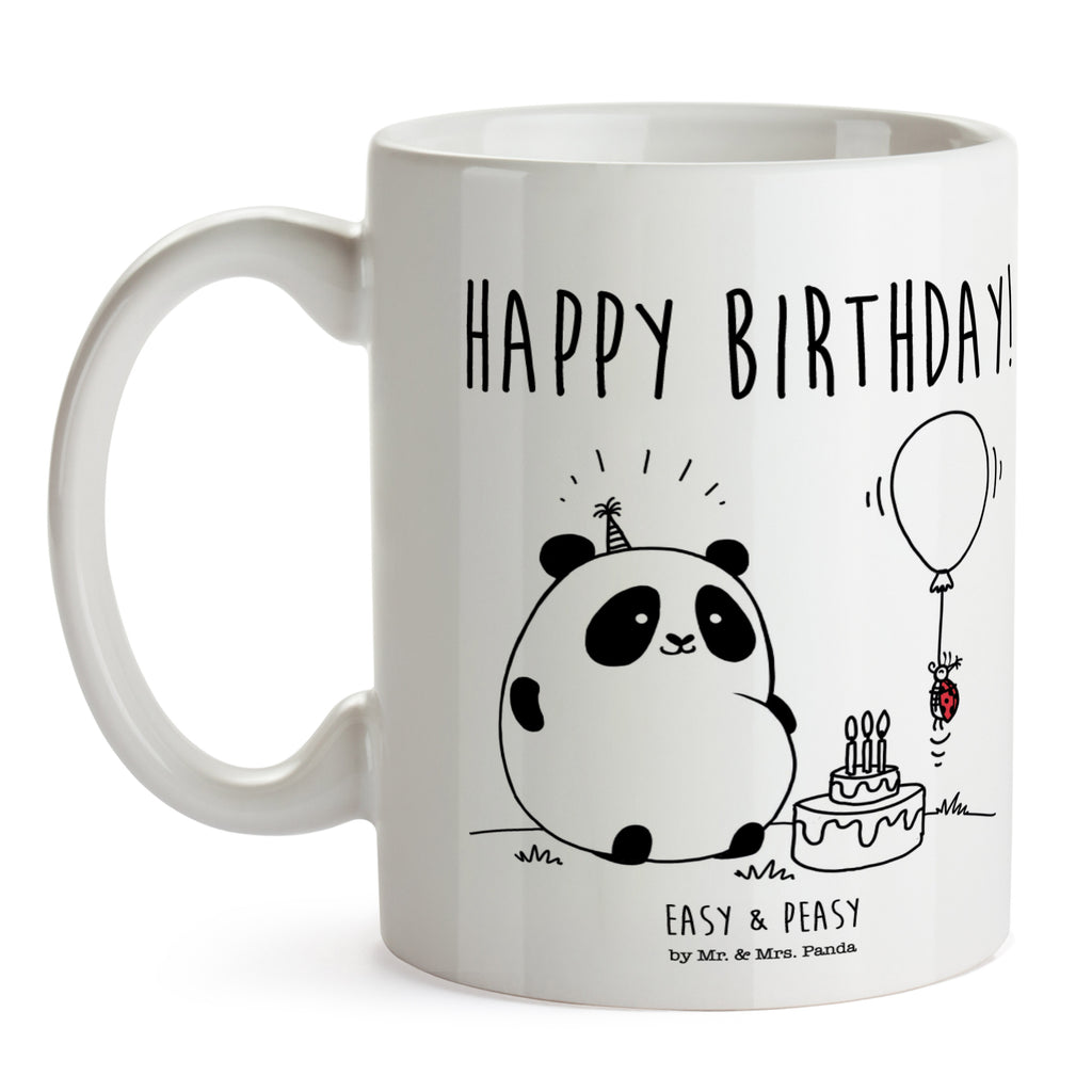 Tasse Easy & Peasy Happy Birthday  Becher, Kaffeetasse, Kaffeebecher, Tee, Frühstück, Büro  
