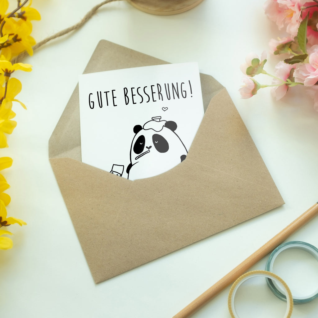Grußkarte Easy & Peasy Gute Besserung  Klappkarte, Einladungskarte, Glückwunschkarte, Hochzeitskarte, Geburtstagskarte, Karte  