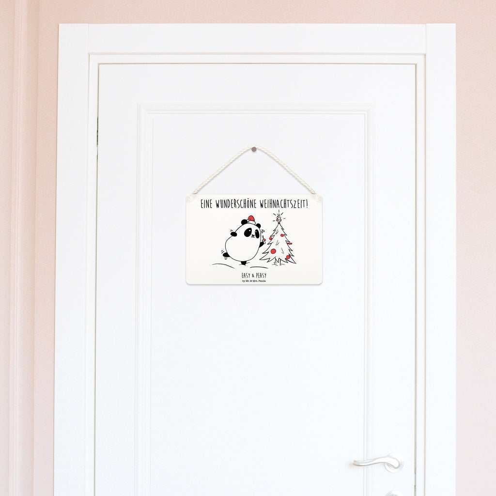 Deko Schild Easy & Peasy Weihnachtszeit