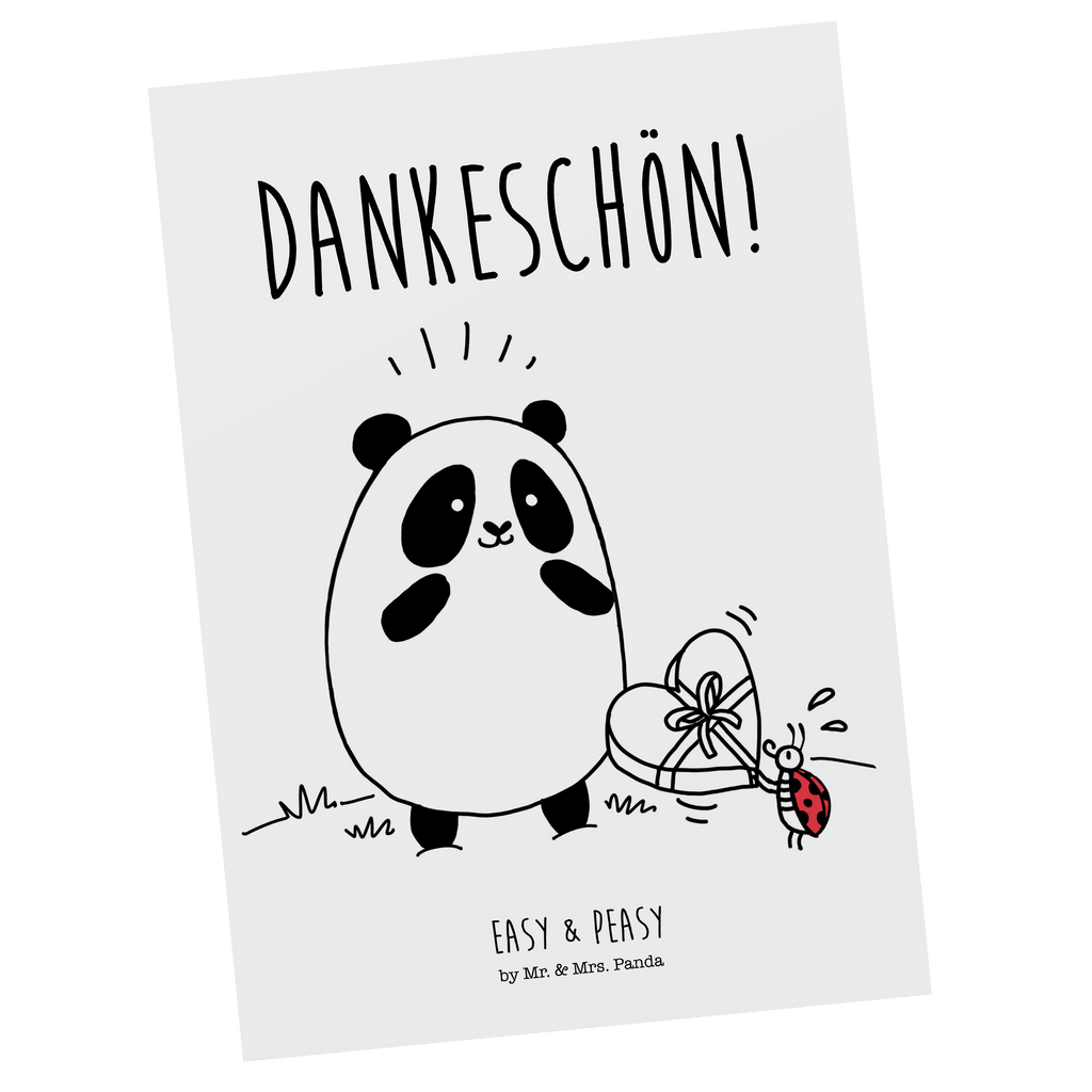 Postkarte Easy & Peasy Dankeschön  Geschenkkarte, Grußkarte, Karte, Einladung, Ansichtskarte, Geburtstagskarte, Einladungskarte  