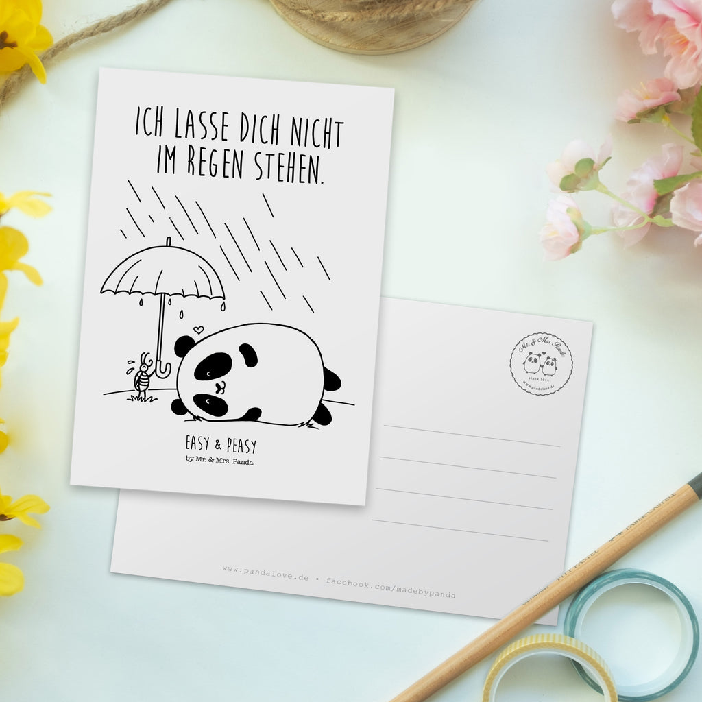 Postkarte Easy & Peasy Freundschaft  Geschenkkarte, Grußkarte, Karte, Einladung, Ansichtskarte, Geburtstagskarte, Einladungskarte  