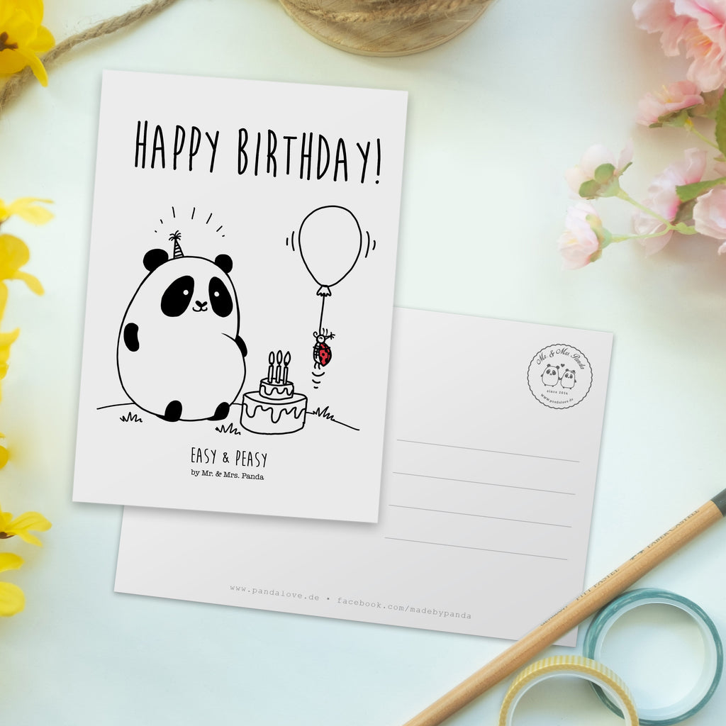 Postkarte Easy & Peasy Happy Birthday  Geschenkkarte, Grußkarte, Karte, Einladung, Ansichtskarte, Geburtstagskarte, Einladungskarte  