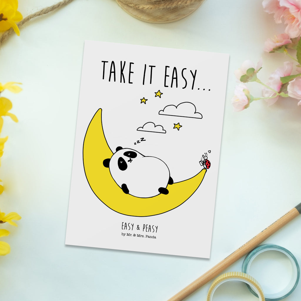 Postkarte Easy & Peasy Take it Easy  Geschenkkarte, Grußkarte, Karte, Einladung, Ansichtskarte, Geburtstagskarte, Einladungskarte  