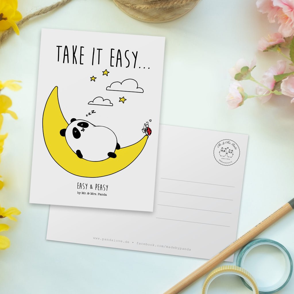 Postkarte Easy & Peasy Take it Easy  Geschenkkarte, Grußkarte, Karte, Einladung, Ansichtskarte, Geburtstagskarte, Einladungskarte  