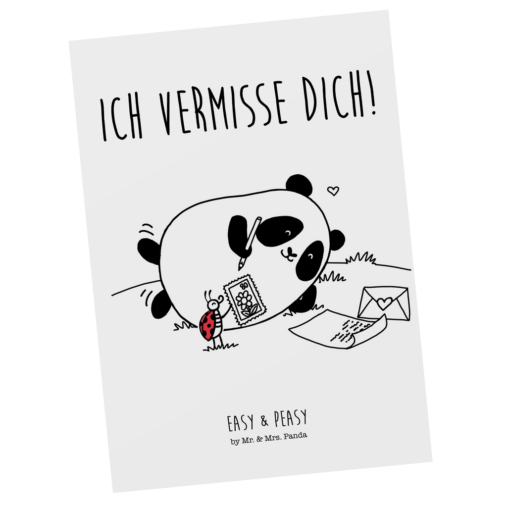 Postkarte Easy & Peasy Vermissen  Geschenkkarte, Grußkarte, Karte, Einladung, Ansichtskarte, Geburtstagskarte, Einladungskarte  
