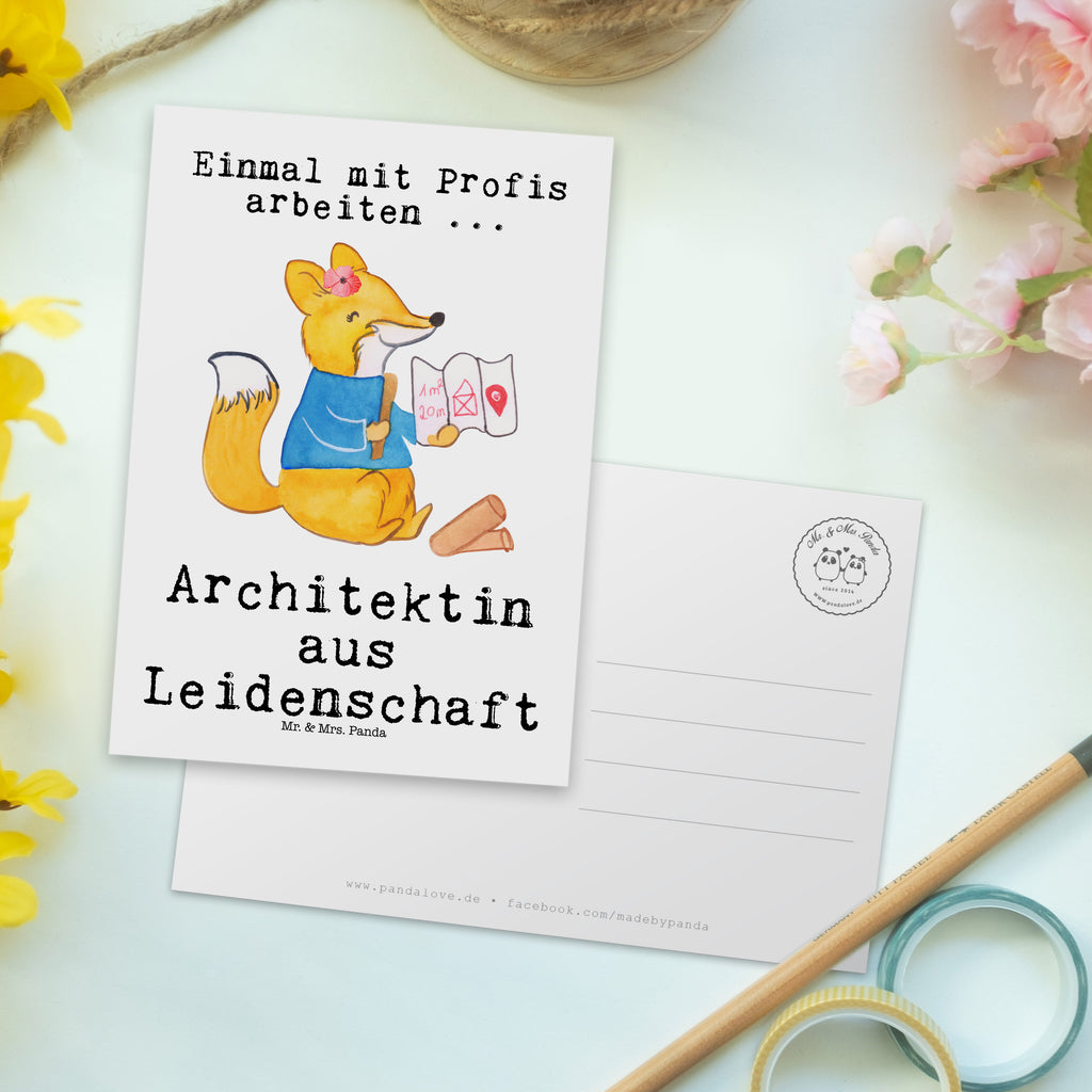 Postkarte Architektin aus Leidenschaft Geschenkkarte, Grußkarte, Karte, Einladung, Ansichtskarte, Geburtstagskarte, Einladungskarte, Dankeskarte, Beruf, Ausbildung, Jubiläum, Abschied, Rente, Kollege, Kollegin, Geschenk, Schenken, Arbeitskollege, Mitarbeiter, Firma, Danke, Dankeschön, Architektin, Innenarchitektin, Architekturbüro
