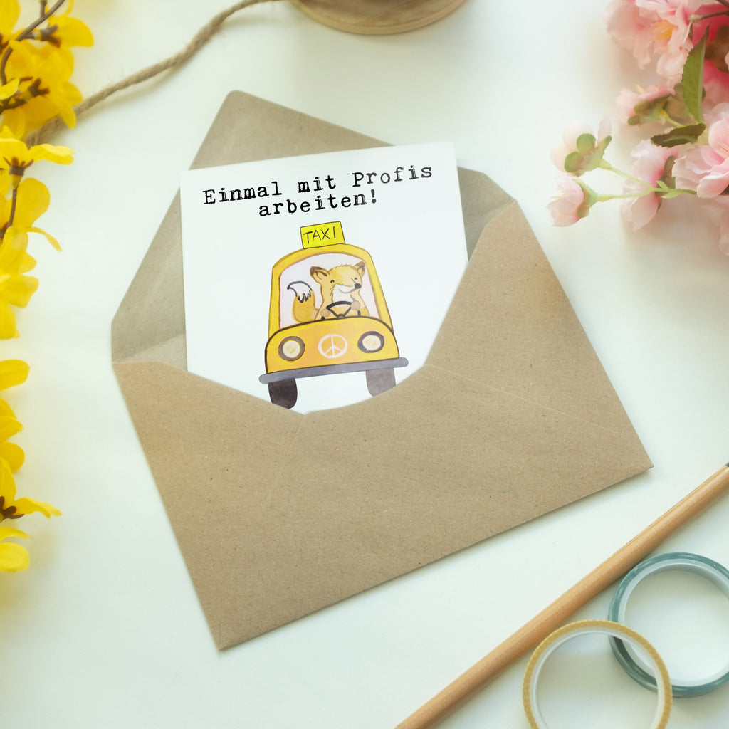 Grußkarte Taxifahrer aus Leidenschaft Klappkarte, Einladungskarte, Glückwunschkarte, Hochzeitskarte, Geburtstagskarte, Karte, Beruf, Ausbildung, Jubiläum, Abschied, Rente, Kollege, Kollegin, Geschenk, Schenken, Arbeitskollege, Mitarbeiter, Firma, Danke, Dankeschön
