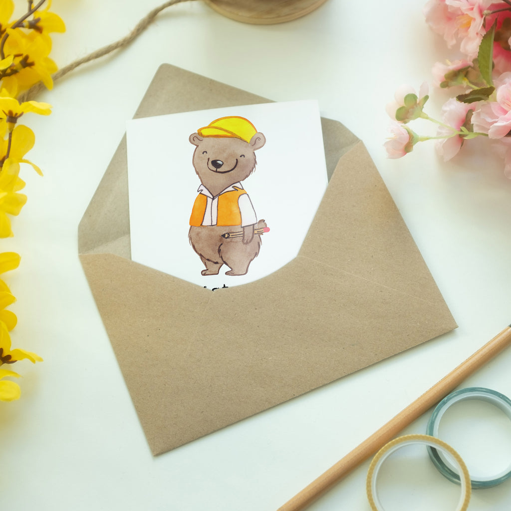 Grußkarte Bauingenieur mit Herz Klappkarte, Einladungskarte, Glückwunschkarte, Hochzeitskarte, Geburtstagskarte, Karte, Beruf, Ausbildung, Jubiläum, Abschied, Rente, Kollege, Kollegin, Geschenk, Schenken, Arbeitskollege, Mitarbeiter, Firma, Danke, Dankeschön, Bauingenieur, Statiker, Ingeniuer, Baustelle, Studium