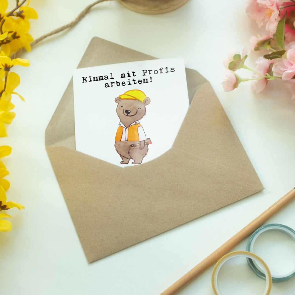 Grußkarte Bauingenieur aus Leidenschaft Klappkarte, Einladungskarte, Glückwunschkarte, Hochzeitskarte, Geburtstagskarte, Karte, Beruf, Ausbildung, Jubiläum, Abschied, Rente, Kollege, Kollegin, Geschenk, Schenken, Arbeitskollege, Mitarbeiter, Firma, Danke, Dankeschön, Bauingenieur, Statiker, Ingeniuer, Baustelle, Studium