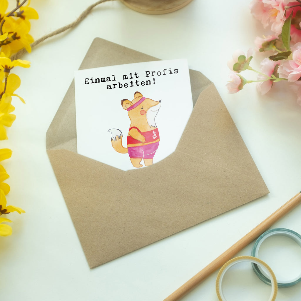 Grußkarte Sportlerin aus Leidenschaft Klappkarte, Einladungskarte, Glückwunschkarte, Hochzeitskarte, Geburtstagskarte, Karte, Beruf, Ausbildung, Jubiläum, Abschied, Rente, Kollege, Kollegin, Geschenk, Schenken, Arbeitskollege, Mitarbeiter, Firma, Danke, Dankeschön