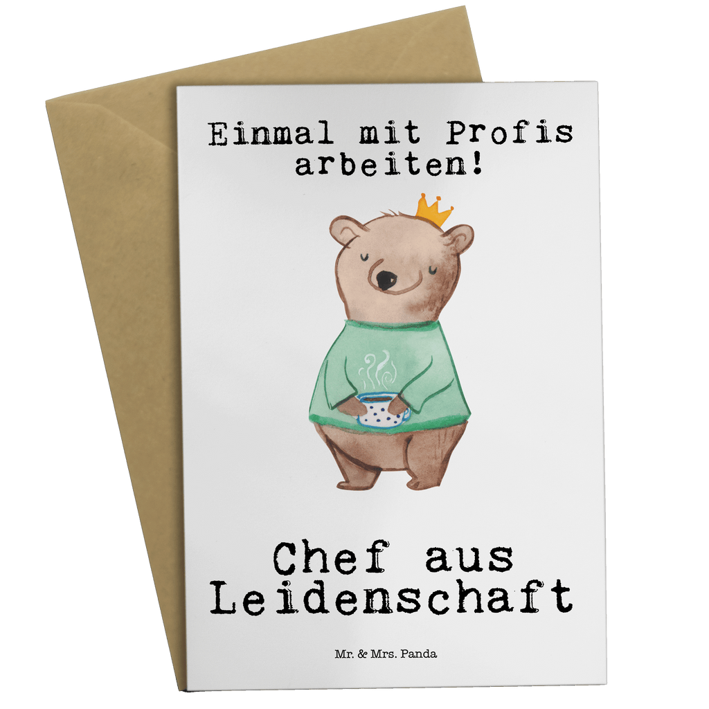 Grußkarte Chef aus Leidenschaft Klappkarte, Einladungskarte, Glückwunschkarte, Hochzeitskarte, Geburtstagskarte, Karte, Beruf, Ausbildung, Jubiläum, Abschied, Rente, Kollege, Kollegin, Geschenk, Schenken, Arbeitskollege, Mitarbeiter, Firma, Danke, Dankeschön, CEO, Chef, Führungskraft, Geschäftsinhaber, Firmeninhaber, Unternehmensinhaber, Direktor, Leiter