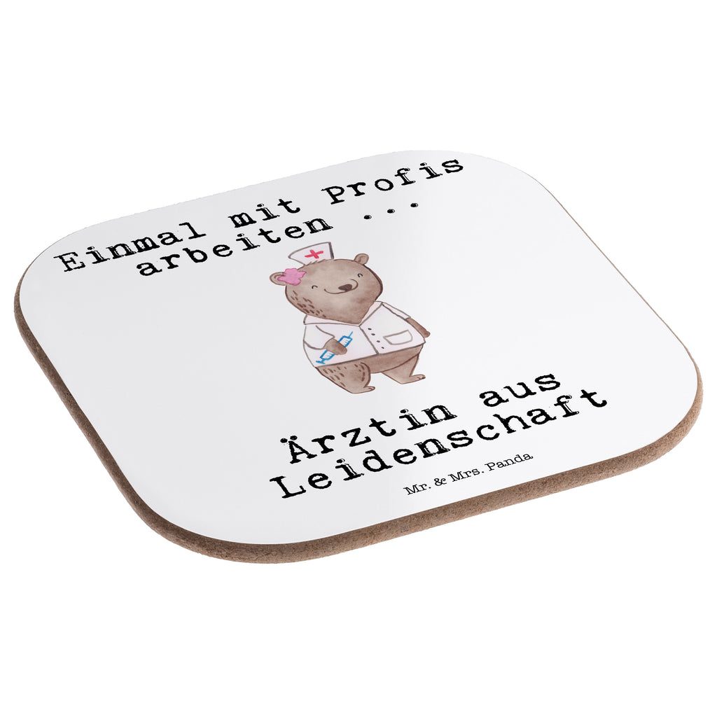 Quadratische Untersetzer Ärztin aus Leidenschaft Bierdeckel, Glasuntersetzer, Untersetzer Gläser, Getränkeuntersetzer, Beruf, Ausbildung, Jubiläum, Abschied, Rente, Kollege, Kollegin, Geschenk, Schenken, Arbeitskollege, Mitarbeiter, Firma, Danke, Dankeschön, Ärztin, Hausärztin, Medizinerin, Doktorin, Medizinstudium, Doktortitel, Arztpraxis