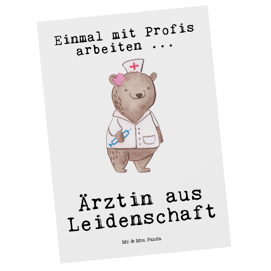 Postkarte Ärztin aus Leidenschaft Geschenkkarte, Grußkarte, Karte, Einladung, Ansichtskarte, Geburtstagskarte, Einladungskarte, Beruf, Ausbildung, Jubiläum, Abschied, Rente, Kollege, Kollegin, Geschenk, Schenken, Arbeitskollege, Mitarbeiter, Firma, Danke, Dankeschön, Ärztin, Hausärztin, Medizinerin, Doktorin, Medizinstudium, Doktortitel, Arztpraxis