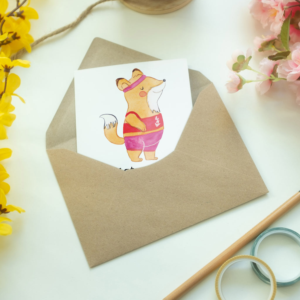 Grußkarte Sportlehrerin mit Herz Klappkarte, Einladungskarte, Glückwunschkarte, Hochzeitskarte, Geburtstagskarte, Karte, Beruf, Ausbildung, Jubiläum, Abschied, Rente, Kollege, Kollegin, Geschenk, Schenken, Arbeitskollege, Mitarbeiter, Firma, Danke, Dankeschön