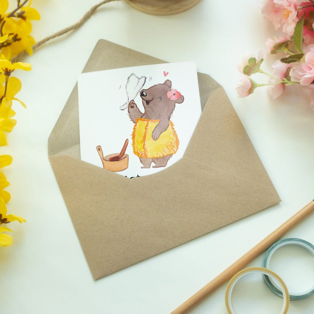 Grußkarte Saunameisterin mit Herz Klappkarte, Einladungskarte, Glückwunschkarte, Hochzeitskarte, Geburtstagskarte, Karte, Beruf, Ausbildung, Jubiläum, Abschied, Rente, Kollege, Kollegin, Geschenk, Schenken, Arbeitskollege, Mitarbeiter, Firma, Danke, Dankeschön