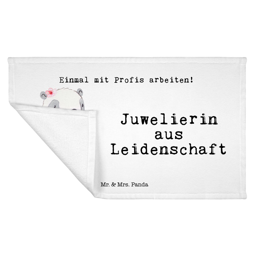 Gäste Handtuch Juwelierin aus Leidenschaft Gästetuch, Reisehandtuch, Sport Handtuch, Frottier, Kinder Handtuch, Beruf, Ausbildung, Jubiläum, Abschied, Rente, Kollege, Kollegin, Geschenk, Schenken, Arbeitskollege, Mitarbeiter, Firma, Danke, Dankeschön, Juwelierin, Goldschmiedin, Schmuckwarenhändlerin, Schmuckgeschäft, Eröffnung