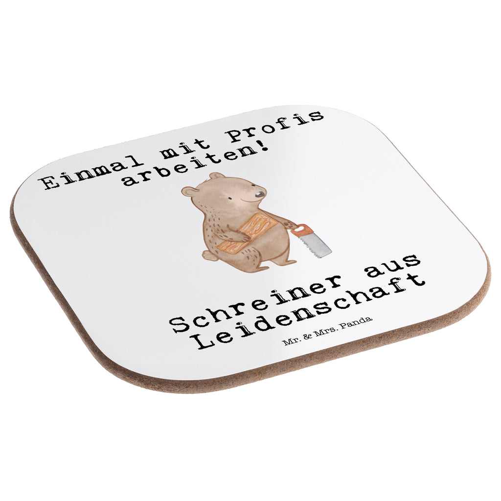 Quadratische Untersetzer Schreiner aus Leidenschaft Bierdeckel, Glasuntersetzer, Untersetzer Gläser, Getränkeuntersetzer, Beruf, Ausbildung, Jubiläum, Abschied, Rente, Kollege, Kollegin, Geschenk, Schenken, Arbeitskollege, Mitarbeiter, Firma, Danke, Dankeschön