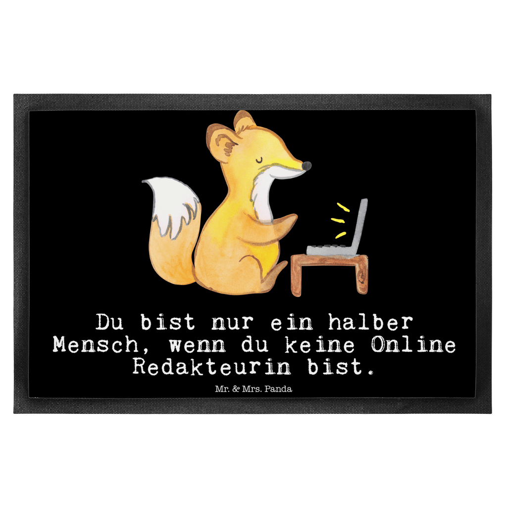 Fußmatte Online Redakteurin mit Herz  Türvorleger, Schmutzmatte, Fußabtreter, Matte, Schmutzfänger, Fußabstreifer, Schmutzfangmatte, Türmatte, Motivfußmatte,  Haustürmatte, Vorleger  Beruf, Ausbildung, Jubiläum, Abschied, Rente, Kollege, Kollegin, Geschenk, Schenken, Arbeitskollege, Mitarbeiter, Firma, Danke, Dankeschön