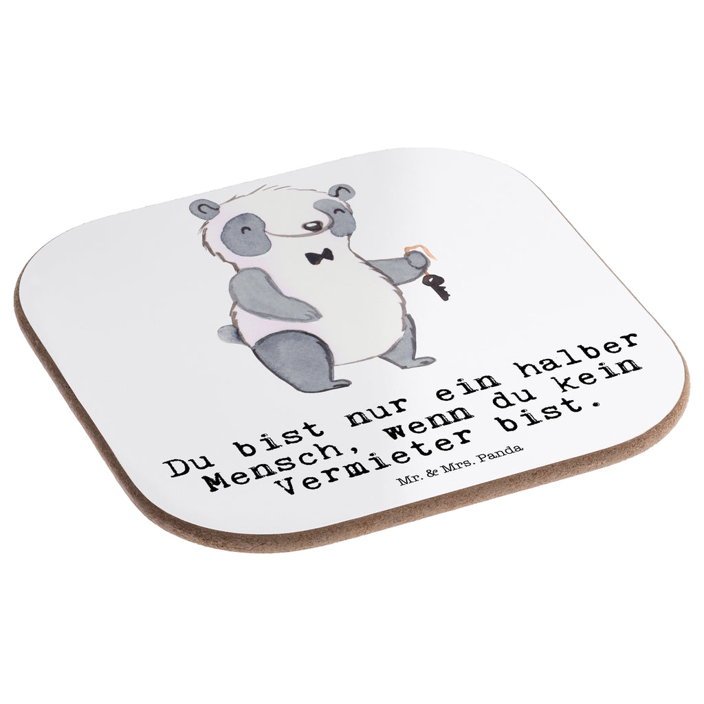 Quadratische Untersetzer Vermieter mit Herz Bierdeckel, Glasuntersetzer, Untersetzer Gläser, Getränkeuntersetzer, Beruf, Ausbildung, Jubiläum, Abschied, Rente, Kollege, Kollegin, Geschenk, Schenken, Arbeitskollege, Mitarbeiter, Firma, Danke, Dankeschön