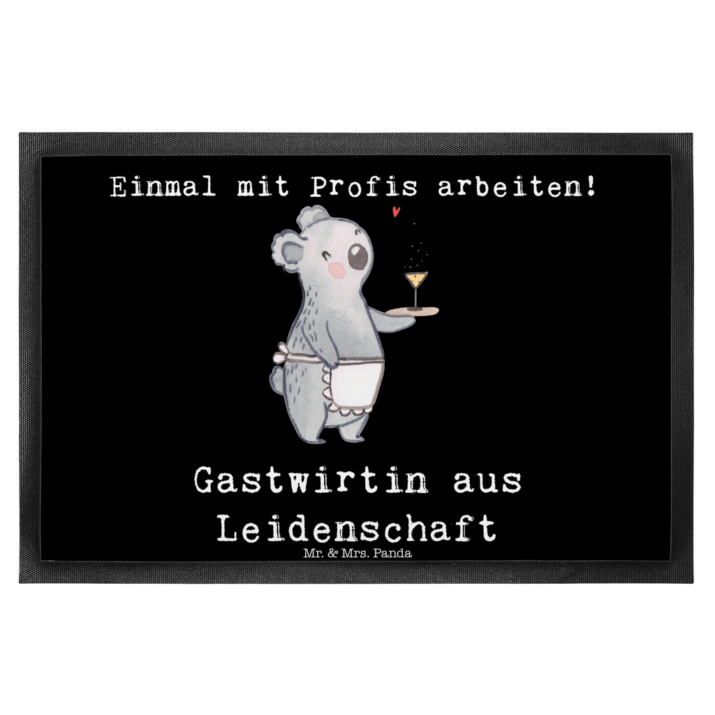 Fußmatte Gastwirtin aus Leidenschaft Kneipenwirtin, Gastwirtin, Gaststätte, Kneipe, Eröffnung, Barkeeperin, Rum, Bar Türvorleger, Schmutzmatte, Fußabtreter, Matte, Schmutzfänger, Fußabstreifer, Schmutzfangmatte, Türmatte, Motivfußmatte,  Haustürmatte, Vorleger  Beruf, Ausbildung, Jubiläum, Abschied, Rente, Kollege, Kollegin, Geschenk, Schenken, Arbeitskollege, Mitarbeiter, Firma, Danke, Dankeschön