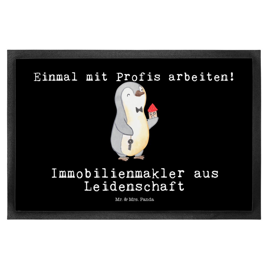 Fußmatte Immobilienmakler aus Leidenschaft Immobilienmakler, Immobilienhändler, Immobilienkaufmann, Immobilienbüro, Ausbildung, Türvorleger, Schmutzmatte, Fußabtreter, Matte, Schmutzfänger, Fußabstreifer, Schmutzfangmatte, Türmatte, Motivfußmatte,  Haustürmatte, Vorleger  Beruf, Ausbildung, Jubiläum, Abschied, Rente, Kollege, Kollegin, Geschenk, Schenken, Arbeitskollege, Mitarbeiter, Firma, Danke, Dankeschön