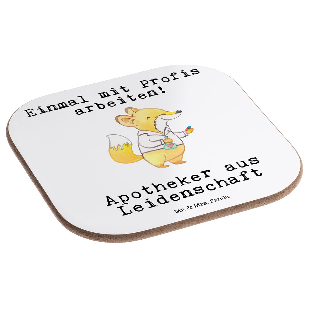 Quadratische Untersetzer Apotheker aus Leidenschaft Bierdeckel, Glasuntersetzer, Untersetzer Gläser, Getränkeuntersetzer, Beruf, Ausbildung, Jubiläum, Abschied, Rente, Kollege, Kollegin, Geschenk, Schenken, Arbeitskollege, Mitarbeiter, Firma, Danke, Dankeschön, Apotheker, Pharmazie, Staatsexamen, Approbation, Eröffnung Apotheke