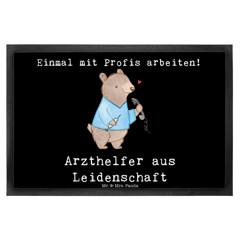 Fußmatte Arzthelfer aus Leidenschaft Arzthelfer, Medizinischer Fachangestellter Türvorleger, Schmutzmatte, Fußabtreter, Matte, Schmutzfänger, Fußabstreifer, Schmutzfangmatte, Türmatte, Motivfußmatte,  Haustürmatte, Vorleger  Beruf, Ausbildung, Jubiläum, Abschied, Rente, Kollege, Kollegin, Geschenk, Schenken, Arbeitskollege, Mitarbeiter, Firma, Danke, Dankeschön