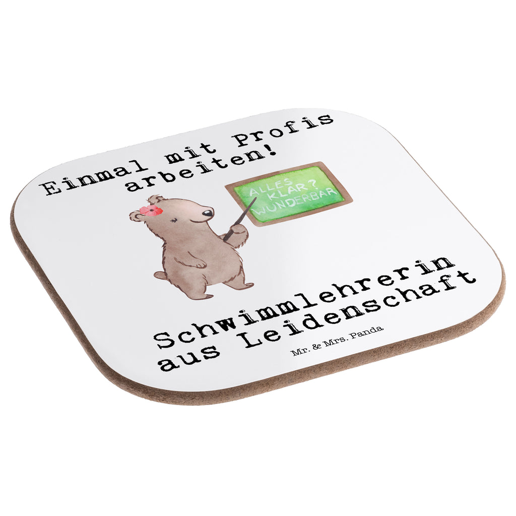 Quadratische Untersetzer Schwimmlehrerin aus Leidenschaft Bierdeckel, Glasuntersetzer, Untersetzer Gläser, Getränkeuntersetzer, Beruf, Ausbildung, Jubiläum, Abschied, Rente, Kollege, Kollegin, Geschenk, Schenken, Arbeitskollege, Mitarbeiter, Firma, Danke, Dankeschön, Schwimmlehrerin, Schwimmbad, Schwimmschule, Schwimmverein