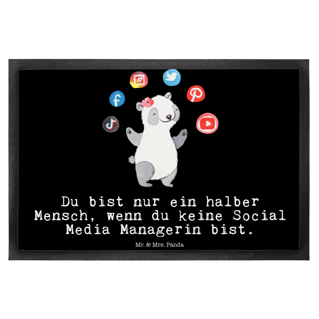 Fußmatte Social Media Managerin mit Herz  Türvorleger, Schmutzmatte, Fußabtreter, Matte, Schmutzfänger, Fußabstreifer, Schmutzfangmatte, Türmatte, Motivfußmatte,  Haustürmatte, Vorleger  Beruf, Ausbildung, Jubiläum, Abschied, Rente, Kollege, Kollegin, Geschenk, Schenken, Arbeitskollege, Mitarbeiter, Firma, Danke, Dankeschön