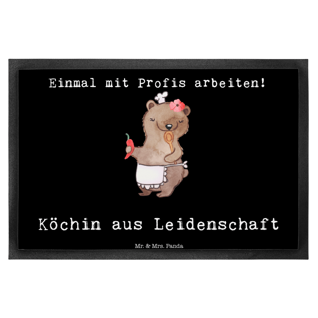 Fußmatte Köchin aus Leidenschaft Köchin, Chefköchin, Küchenchefin, Küchenmeisterin, Schiffsköchin, Sterneköchin, Fernsehköchin, Restaurant,  Türvorleger, Schmutzmatte, Fußabtreter, Matte, Schmutzfänger, Fußabstreifer, Schmutzfangmatte, Türmatte, Motivfußmatte,  Haustürmatte, Vorleger  Beruf, Ausbildung, Jubiläum, Abschied, Rente, Kollege, Kollegin, Geschenk, Schenken, Arbeitskollege, Mitarbeiter, Firma, Danke, Dankeschön