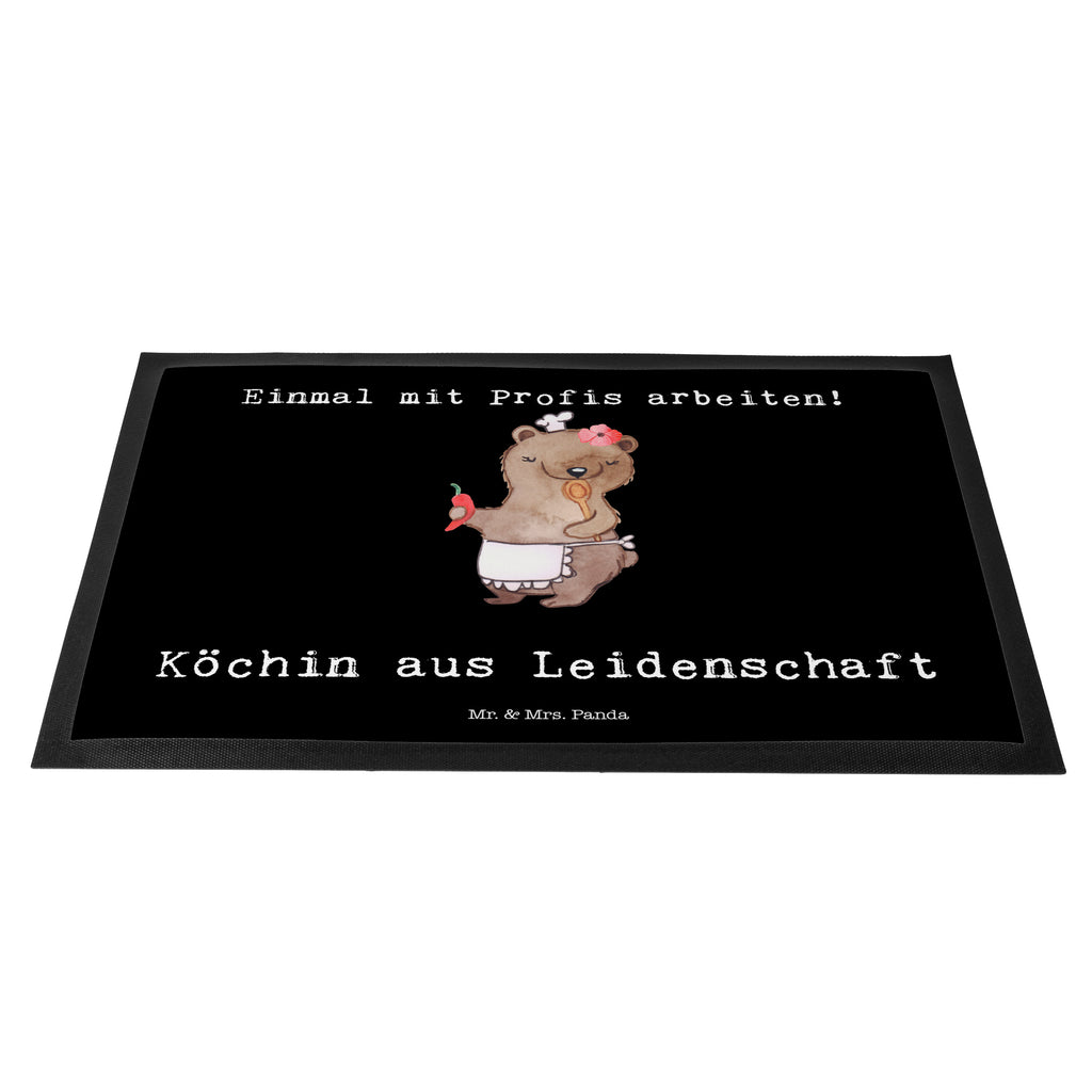 Fußmatte Köchin aus Leidenschaft Köchin, Chefköchin, Küchenchefin, Küchenmeisterin, Schiffsköchin, Sterneköchin, Fernsehköchin, Restaurant,  Türvorleger, Schmutzmatte, Fußabtreter, Matte, Schmutzfänger, Fußabstreifer, Schmutzfangmatte, Türmatte, Motivfußmatte,  Haustürmatte, Vorleger  Beruf, Ausbildung, Jubiläum, Abschied, Rente, Kollege, Kollegin, Geschenk, Schenken, Arbeitskollege, Mitarbeiter, Firma, Danke, Dankeschön