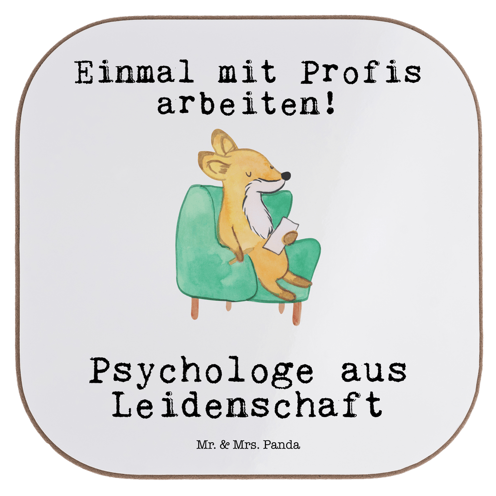 Quadratische Untersetzer Psychologe aus Leidenschaft Bierdeckel, Glasuntersetzer, Untersetzer Gläser, Getränkeuntersetzer, Beruf, Ausbildung, Jubiläum, Abschied, Rente, Kollege, Kollegin, Geschenk, Schenken, Arbeitskollege, Mitarbeiter, Firma, Danke, Dankeschön, Psychologe, Therapeut, Studium